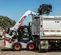 Red and white Bobcat skid steer